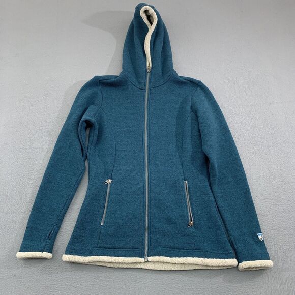 Kuhl Flight Jacket Womens Extra Small Fleece Lined Hooded Full Zip XS Winter - Picture 1 of 16